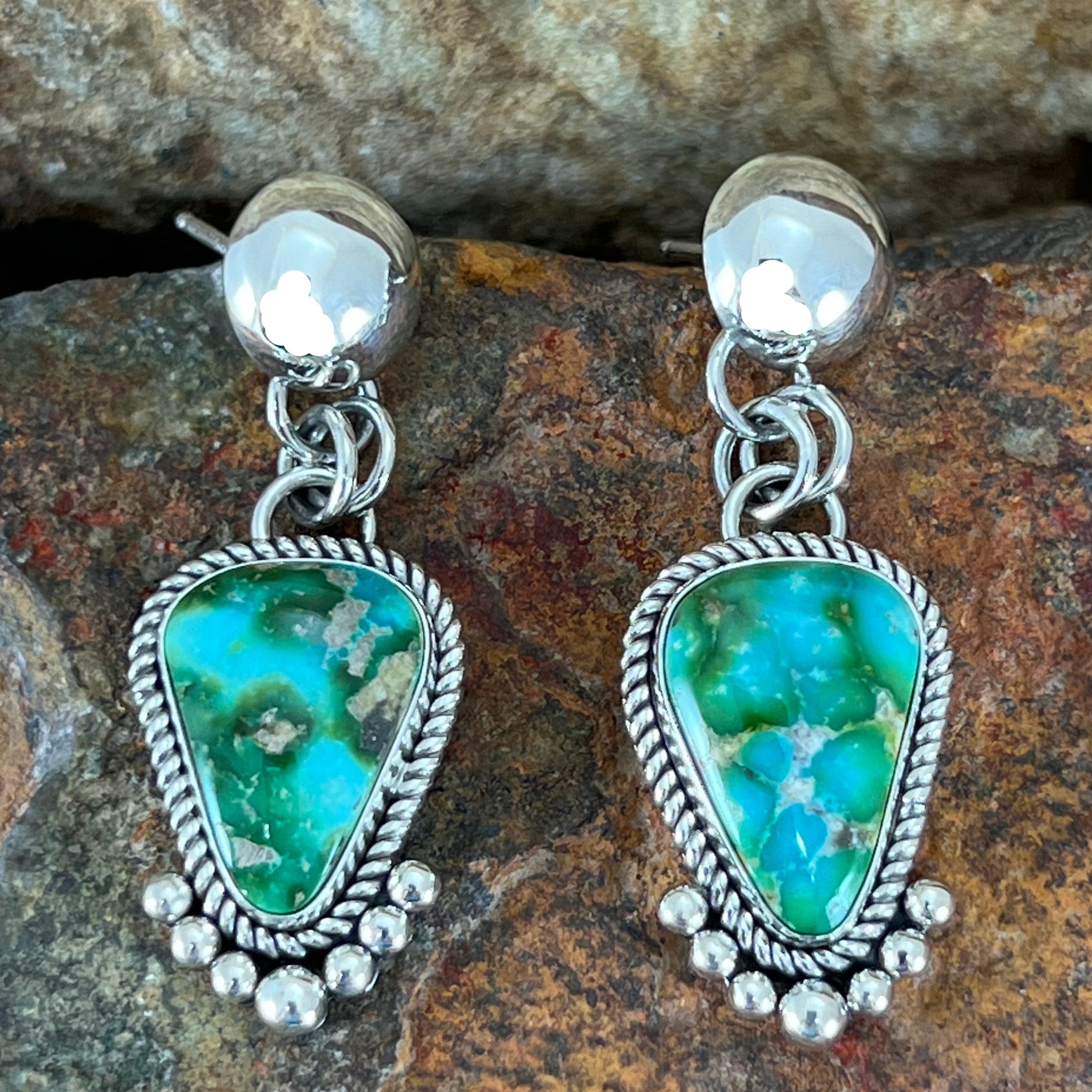 Jewelry | Vintage Sterling Mexican Turquoise Earrings | Poshmark